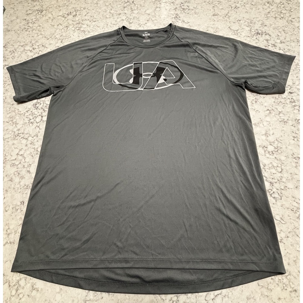 Under Armour UA Tech T-Shirt Men's XL Gray Loose Fit Short Sleeve Performance T